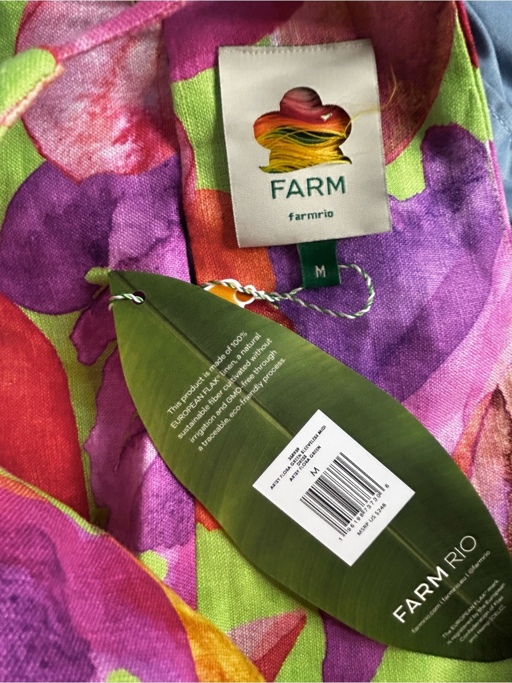 NWT Farm Rio Artsy Flora Midi Dress, size Medium - Picture 6 of 7